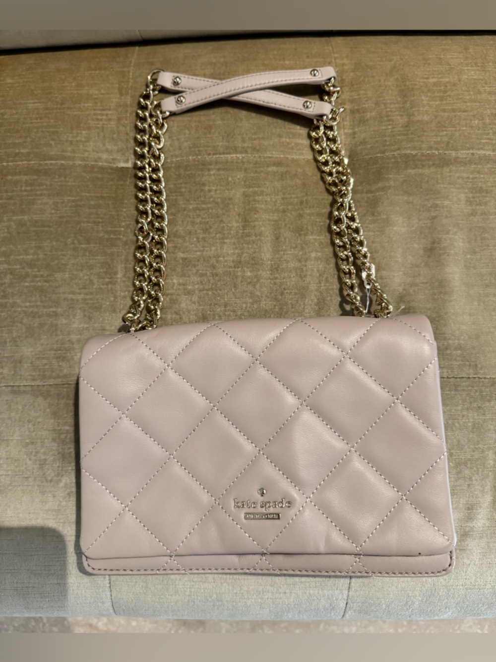 kate spade Quilted Chain Strap Crossbody - Light Pink